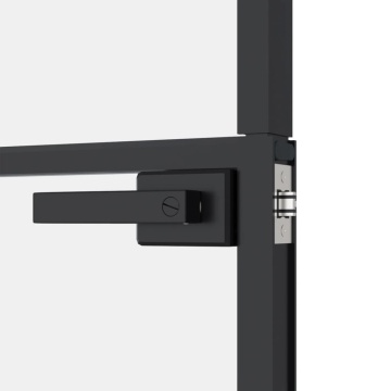 Ușă de interior negru 83x201,5 cm sticlă securiz./aluminiu slim - Img 6