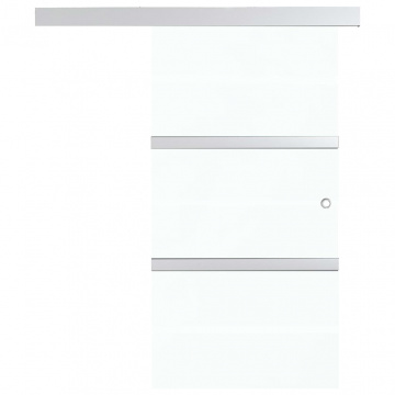Ușă glisantă cu opritoare soft, 90x205 cm, sticlă ESG/aluminiu - Img 4
