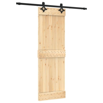 Ușă glisantă cu set de feronerie 70x210 cm, lemn masiv de pin - Img 2