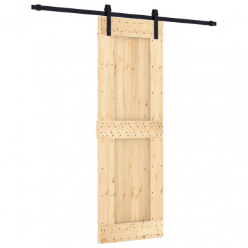 Ușă glisantă cu set de feronerie 70x210 cm, lemn masiv de pin - Img 2
