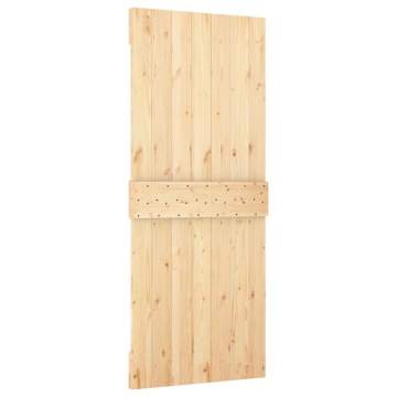 Ușă glisantă cu set de feronerie 85x210 cm, lemn masiv de pin - Img 8