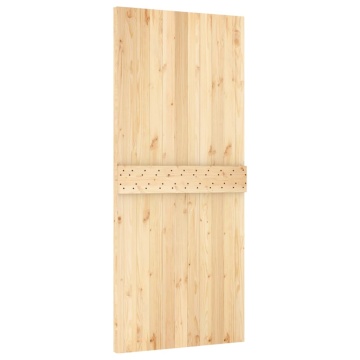 Ușă glisantă cu set feronerie, 90x210 cm, lemn masiv de pin - Img 4