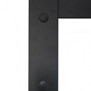 Ușă glisantă, negru, 76x205 cm, aluminiu și sticlă ESG - Img 7