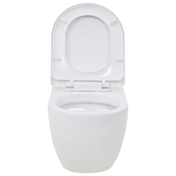 Vas toaletă suspendat cu rezervor încastrat înalt, ceramică - Img 8