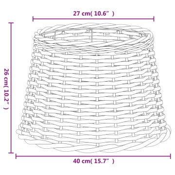 Abajur veioză, maro, Ø40x26 cm, răchită - Img 5