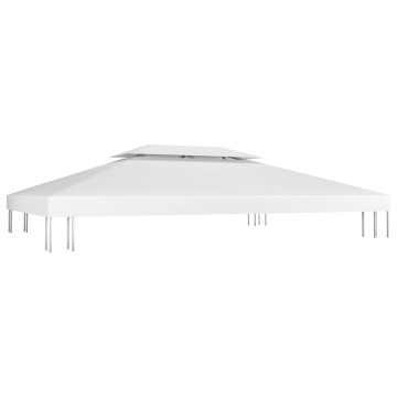 Acoperiș de pavilion cu 2 niveluri, alb, 4x3 m, 310 g/m² - Img 2