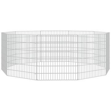 Adăpost pentru animale cu 10 panouri, 54x60 cm, fier galvanizat - Img 2