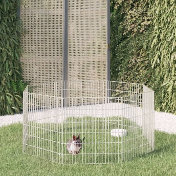 Adăpost pentru animale cu 8 panouri, 54x60 cm, fier galvanizat - Img 1