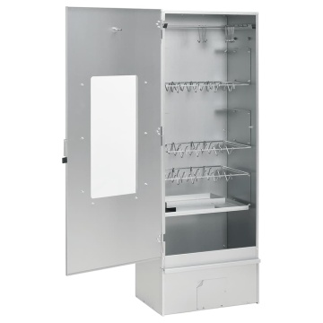 Afumătoare grătar cu așchii lemn 44,5x29x110 cm oțel galvanizat - Img 5