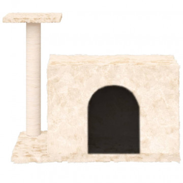 Ansamblu de pisici cu stâlp din funie de sisal, crem, 51 cm - Img 3