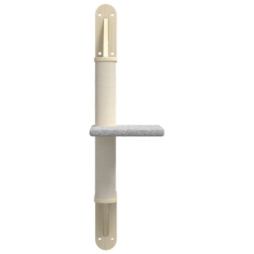 Ansamblu pisici perete cu stâlp zgâriere, gri deschis, 85,5 cm - Img 4