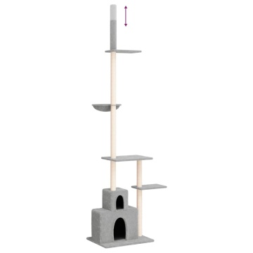 Ansamblu pisici podea până la tavan gri deschis 250,5-276,5 cm - Img 5
