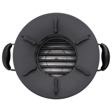 Aragaz cu lemne pentru camping, negru, 36x26x22,5 cm, metal - Img 5