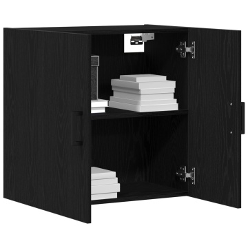 Armarium Negru Stejar 60x31x60 cm Lemn prelucrat - Img 3