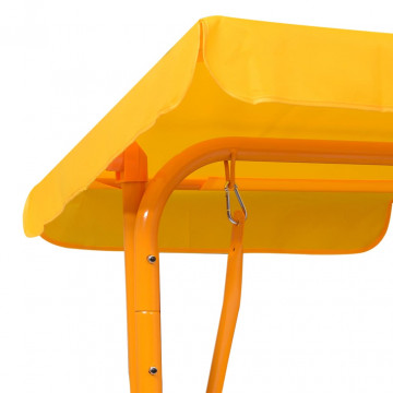 Balansoar pentru copii, galben, 115 x 75 x 110 cm, textil - Img 5