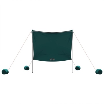 Baldachin de plajă cu ancore de nisip, verde, 214x236 cm - Img 4