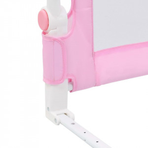 Balustradă de protecție pat copii, roz, 120 x 42 cm, poliester - Img 5