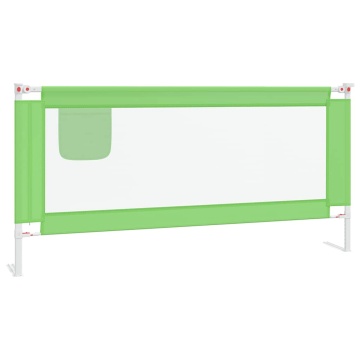 Balustradă de protecție pat copii, verde, 190x25 cm, textil - Img 2