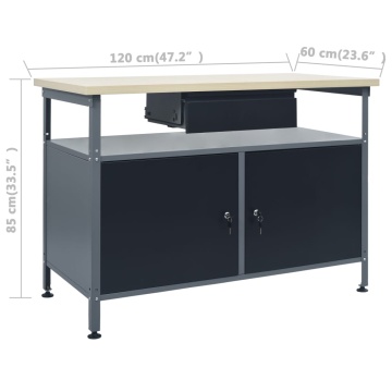Banc de lucru cu trei panouri de perete și un dulap - Img 5