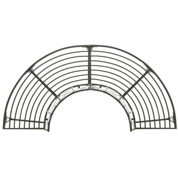 Bancă de copac semicirculară pentru grădină, 160 cm, oțel - Img 3