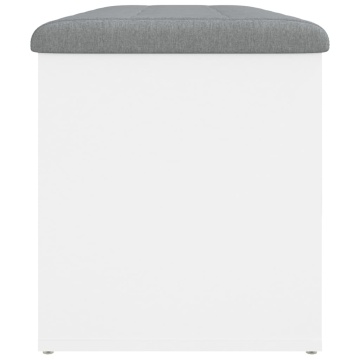 Bancă de depozitare, alb , 102x42x45 cm, lemn prelucrat - Img 5