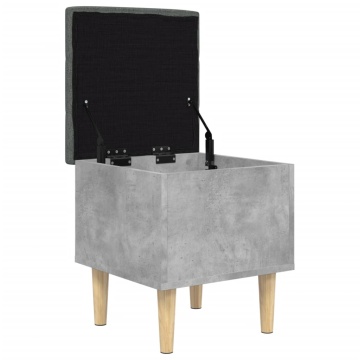 Bancă de depozitare, gri beton, 42x42x46 cm, lemn prelucrat - Img 4