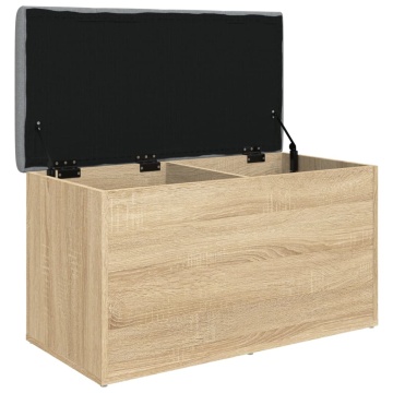 Bancă de depozitare, stejar sonoma, 82x42x45 cm, lemn prelucrat - Img 4
