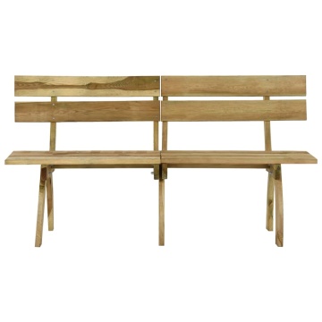 Bancă de grădină, 160 cm, lemn de pin tratat - Img 2