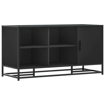 Bancă de pantofi neagră 100x40x53,5 cm lemn și metal prelucrat - Img 2