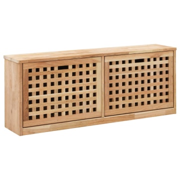 Bancă depozitare pantofi, 94x20x38 cm, lemn masiv de nuc - Img 1