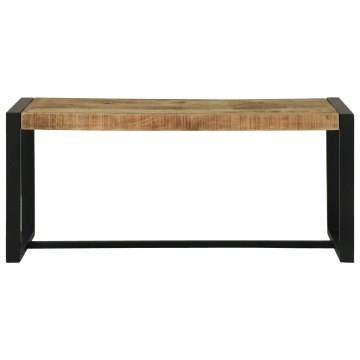 Bancă Maro Lemn de mango 100 x 35 x 45 cm Durabilă Bancă de hol - Img 4