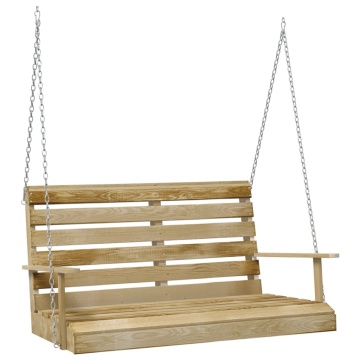 Banchetă leagăn, 110 cm, lemn de pin tratat - Img 2