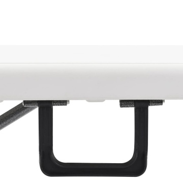 Bănci de grădină pliabile, 2 buc., alb, 180 cm, HDPE - Img 6