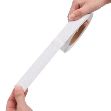 Banda reflectorizantă, alb, 2,5 cm x 20 m, PVC - Img 7