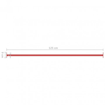 Bară de rotire, roșu, 125 cm, oțel - Img 5
