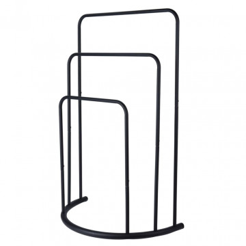 Bathroom Solutions Suport de prosoape vertical 49,5x75 cm metal negru - Img 2