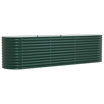 Bază de Grădină Ridicată Verde 320x80x81 cm din Oțel Galvanizat - Img 2