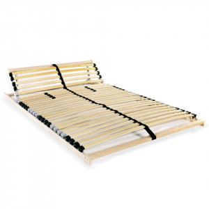 Bază de pat cu șipci, 28 șipci, 7 zone, 120 x 200 cm - Img 1