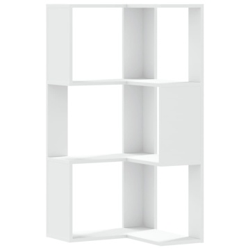 Bibliotecă 3 niveluri alb 50x50x102 cm lemn prelucrat - Img 2