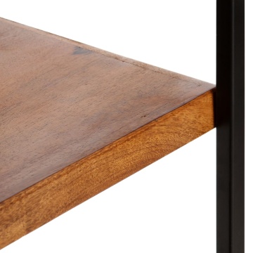 Bibliotecă 4 rafturi 6 sertare 122x36x181 cm lemn masiv mango - Img 8