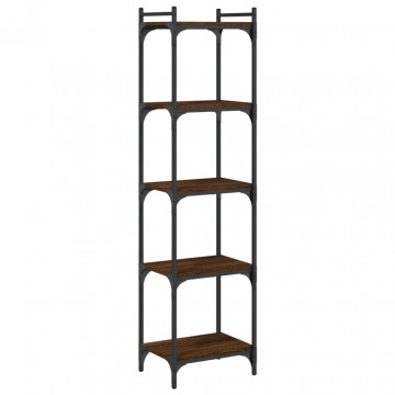 Bibliotecă 5 niveluri, stejar maro 40x30x154 cm, lemn prelucrat - Img 5