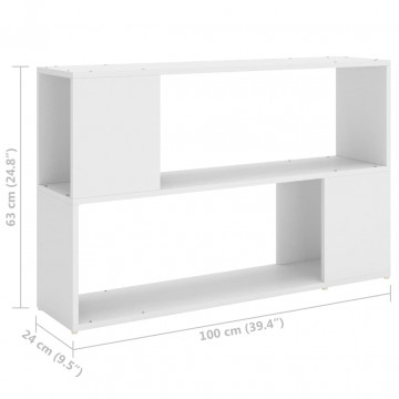 Bibliotecă, alb, 100x24x63 cm, PAL - Img 6