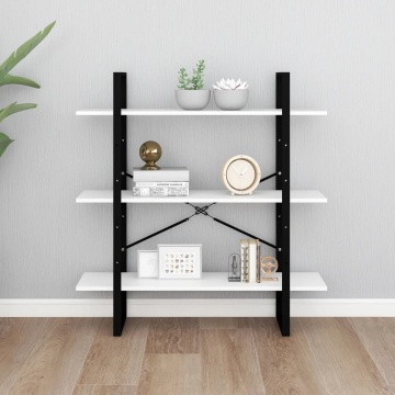 Bibliotecă, alb, 100x30x105 cm, PAL - Img 4