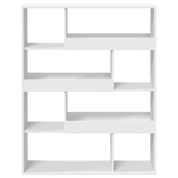 Bibliotecă, alb, 100x33x125,5 cm, lemn prelucrat - Img 4