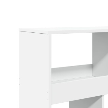Bibliotecă, alb, 100x33x125,5 cm, lemn prelucrat - Img 5