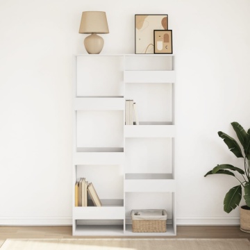 Bibliotecă, alb, 100x33x175 cm, lemn prelucrat - Img 3