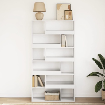 Bibliotecă, alb, 100x33x187,5 cm, lemn prelucrat - Img 3