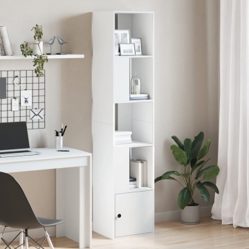 Bibliotecă, alb, 40x36x189 cm, lemn prelucrat - Img 1