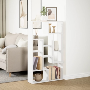 Bibliotecă, alb, 72x20x120 cm, lemn prelucrat - Img 4