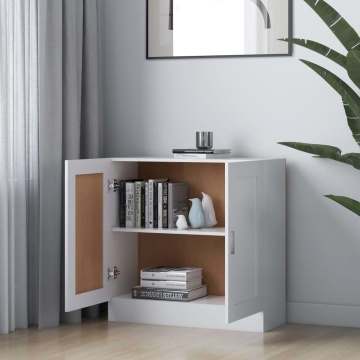Bibliotecă, alb, 82,5x30,5x80 cm, lemn prelucrat - Img 3